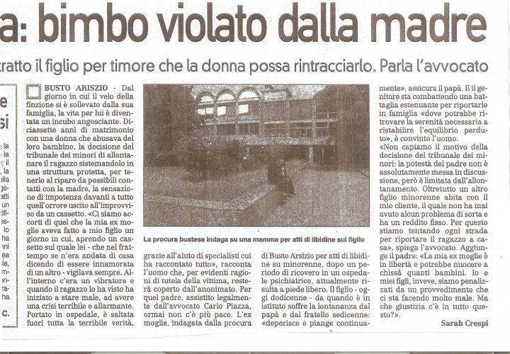 Madre abusante figlio